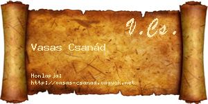 Vasas Csanád névjegykártya